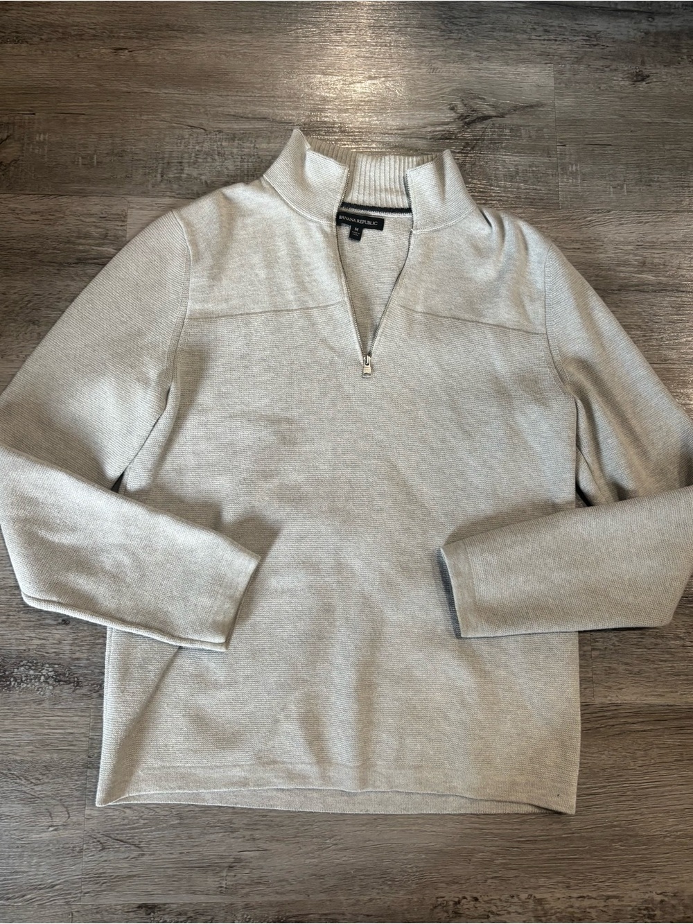 Banana Republic Gray Zip Up Sweater